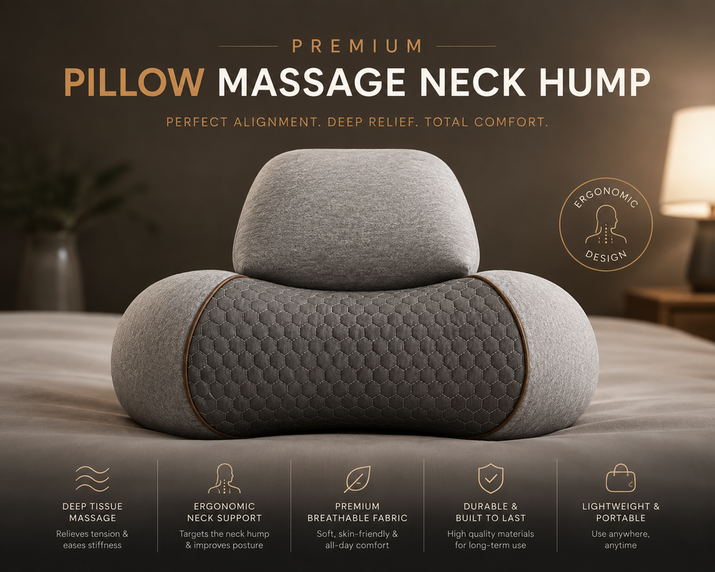 Cervical Neck Cradle – Heat, Vibration & Traction Relief Pillow